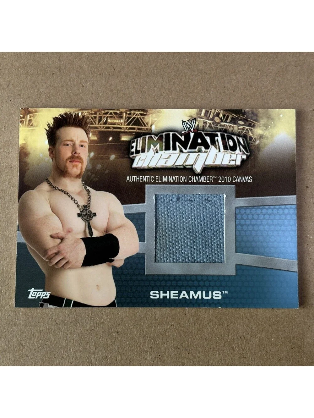 2010 Topps WWE Sheamus #EC-2 Elimination Chamber Canvas Relic